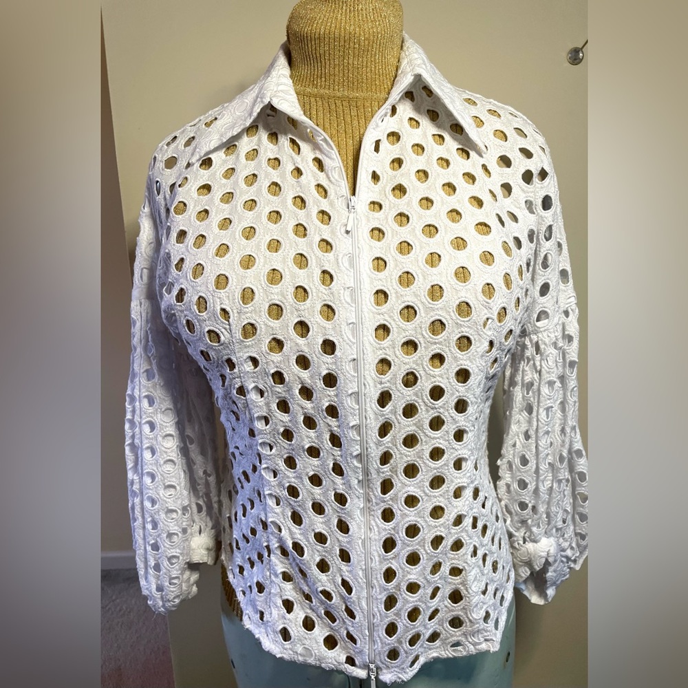 Samuel Dong eyelet blouse